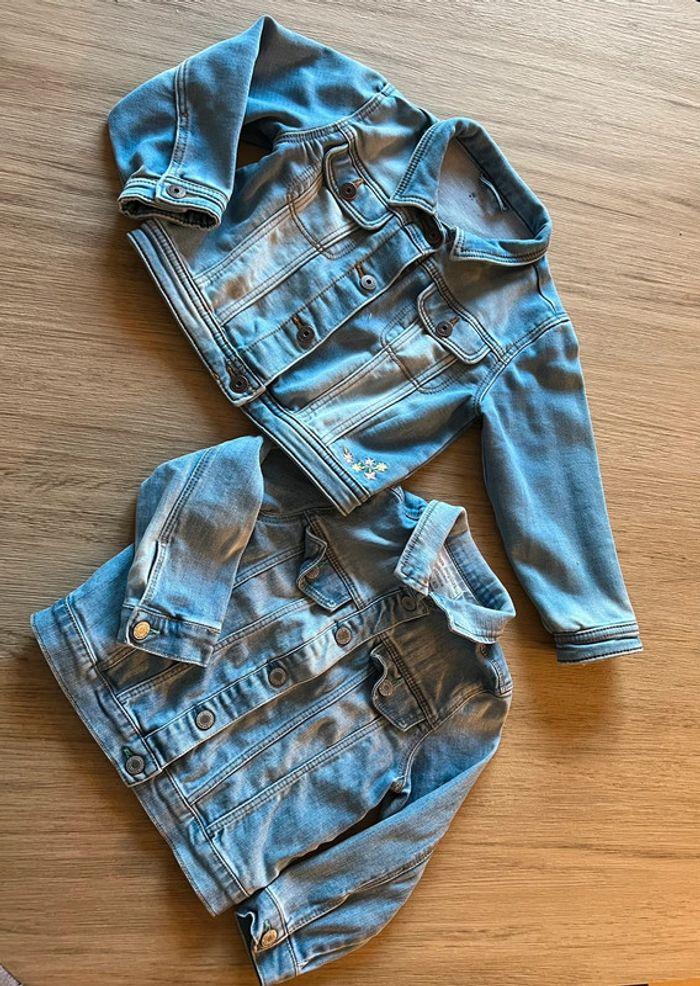 Lot 2 vestes imitation « jeans » fille 3 ans - photo numéro 1