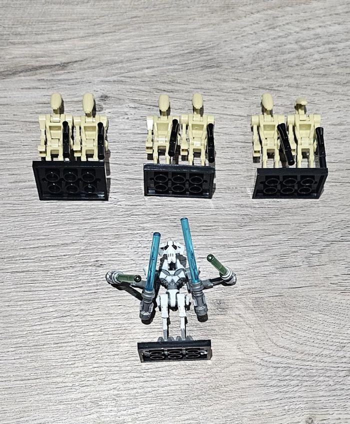 Minifigurines Star Wars : Général Grievous + 6 droïdes de combat (compatible Lego)