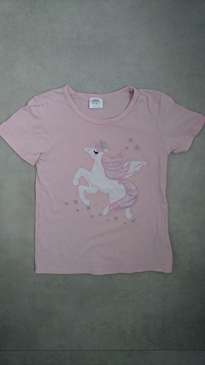 T-shirt rose licorne