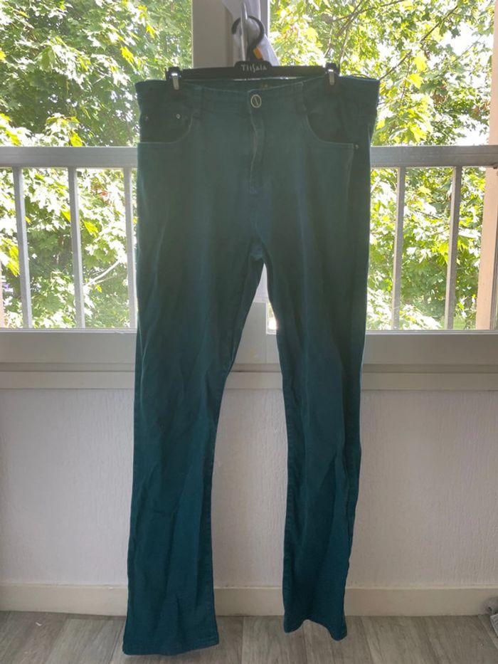 Jeans femme bleu vert taille 46 - photo numéro 1