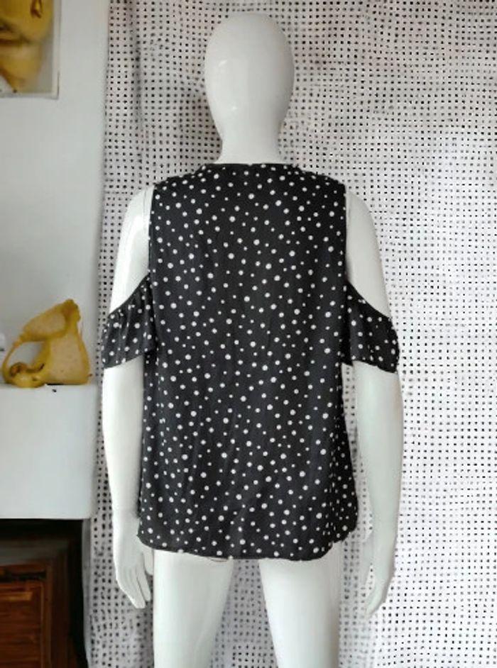 Blouse noire à pois blanc - photo numéro 5