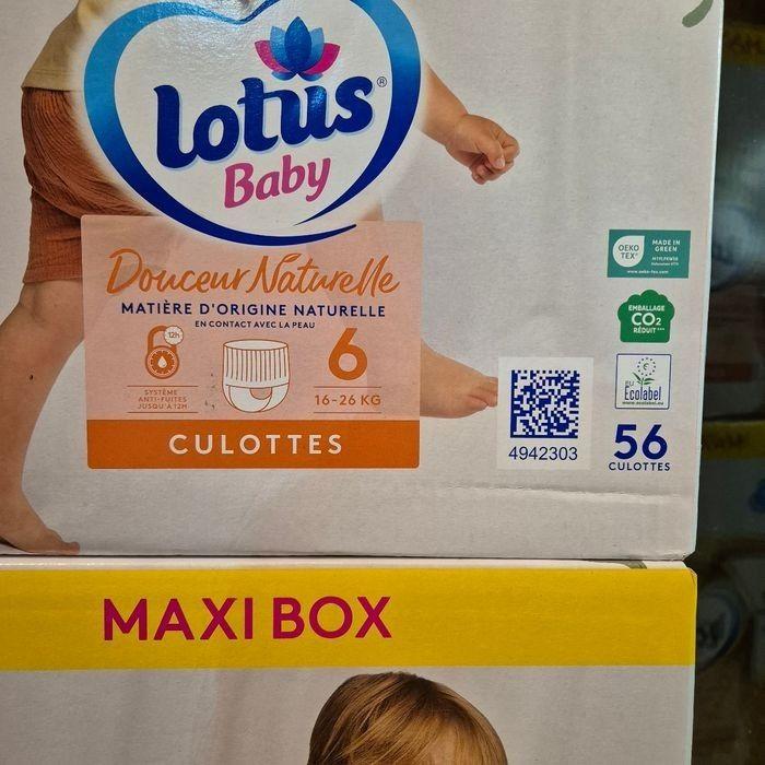 Lot 2 cartons Lotus Baby Taille 6 : 112 Couche culottes pants - photo numéro 3