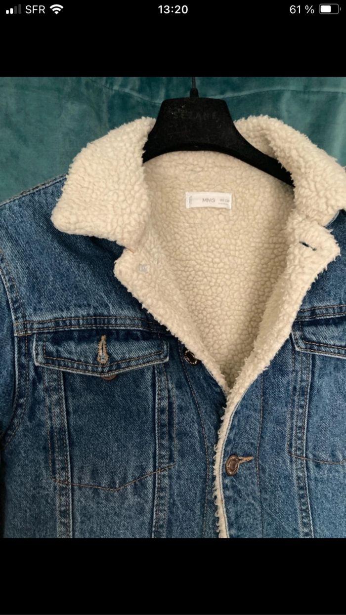 Veste molletonnée manteau jean 11/12 ans garçon mango - photo numéro 3