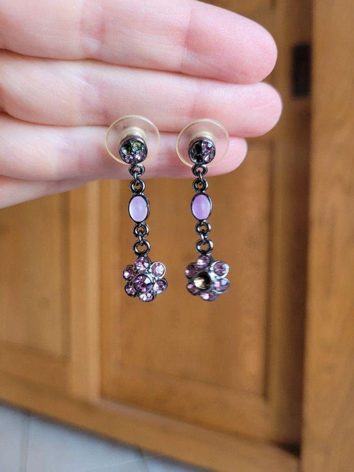 Boucles d'oreilles fleurs - photo numéro 2