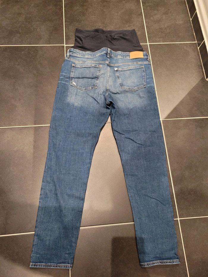 Jeans grossesse h&m boyfriend  taille 42  maternité - photo numéro 3