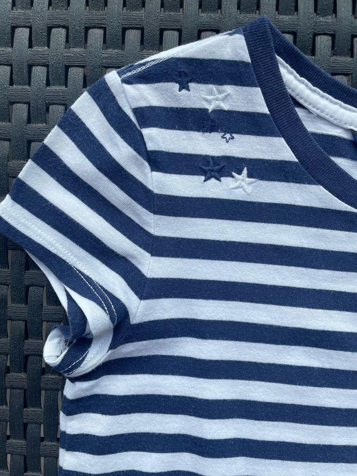 T-shirt bleu blanc rayé - Polo Ralph Lauren - 7 ans - photo numéro 2