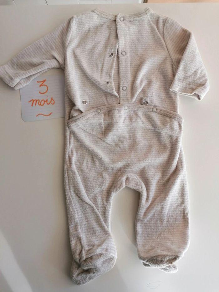 Pyjama velours Bébé Rêve 3 mois - photo numéro 5