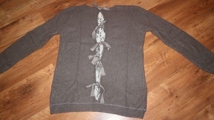 pull femme taupe avec flots See U soon taille S/M - photo numéro 2