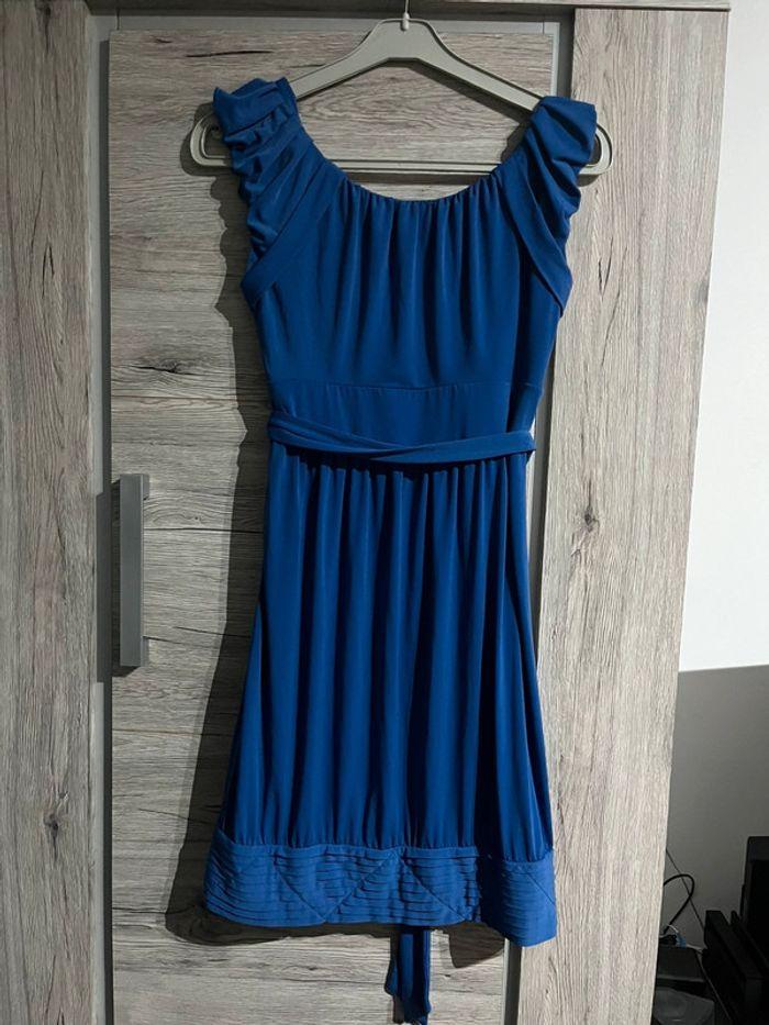 Robe cocktail chic habillée Manoukià L bleu électrique femme - photo numéro 5