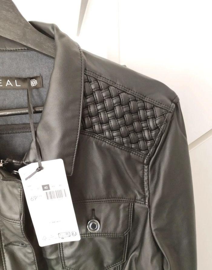 Veste femme simili cuir noire taille 42 Bréal - photo numéro 4