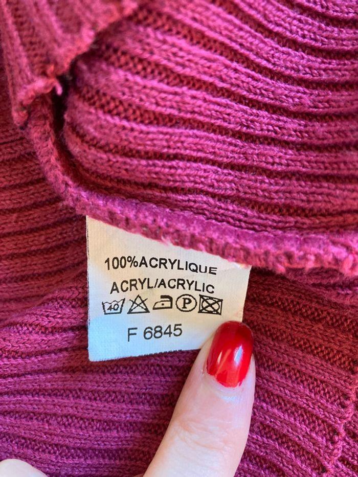 Pull épais vintage framboise à longues manches Blancheporte - photo numéro 4