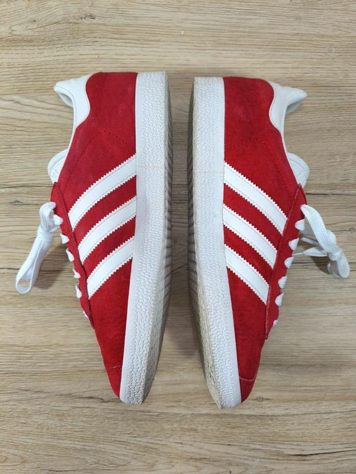 Baskets adidas vintage gazelle rouge en daim pointure 42 comme neuves sans boîte - photo numéro 5