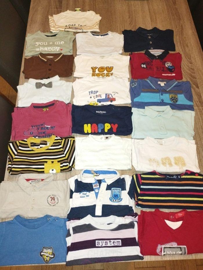 Lot 22 polos, teeshirt manches longues 6 mois