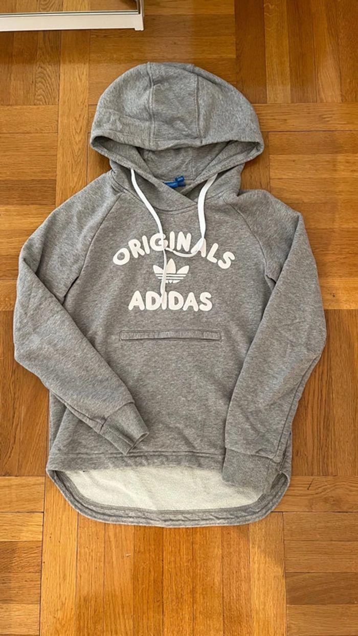 Pull gris adidas - photo numéro 2