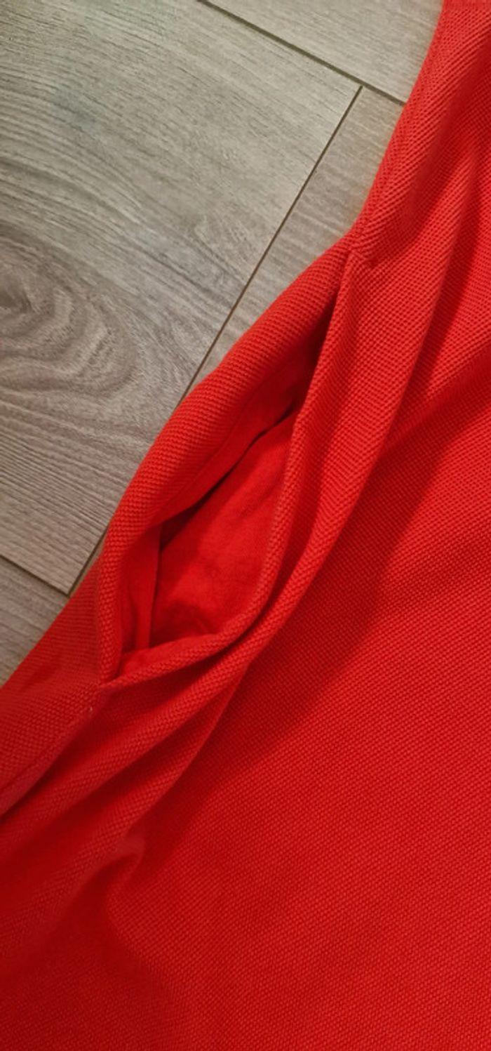 Robe Lacoste rouge mi longue ceintrée a poches avec ceinture taille 36 - photo numéro 8