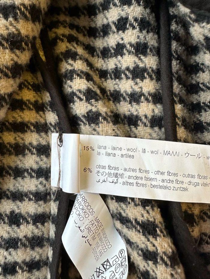 Zara - Taille 34 Manteau à carreaux en laine avec lien ajustable - photo numéro 9