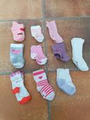 Lot de 10 chaussettes bébé fille