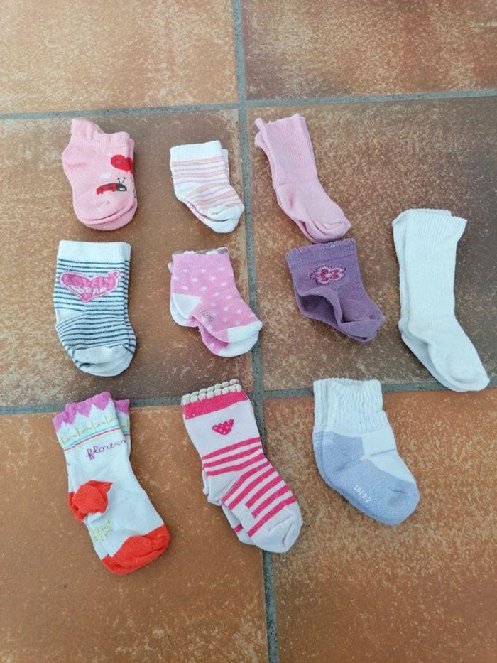 Lot de 10 chaussettes bébé fille - photo numéro 1