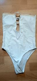 Maillot de bain 1 pièce blanc Shein