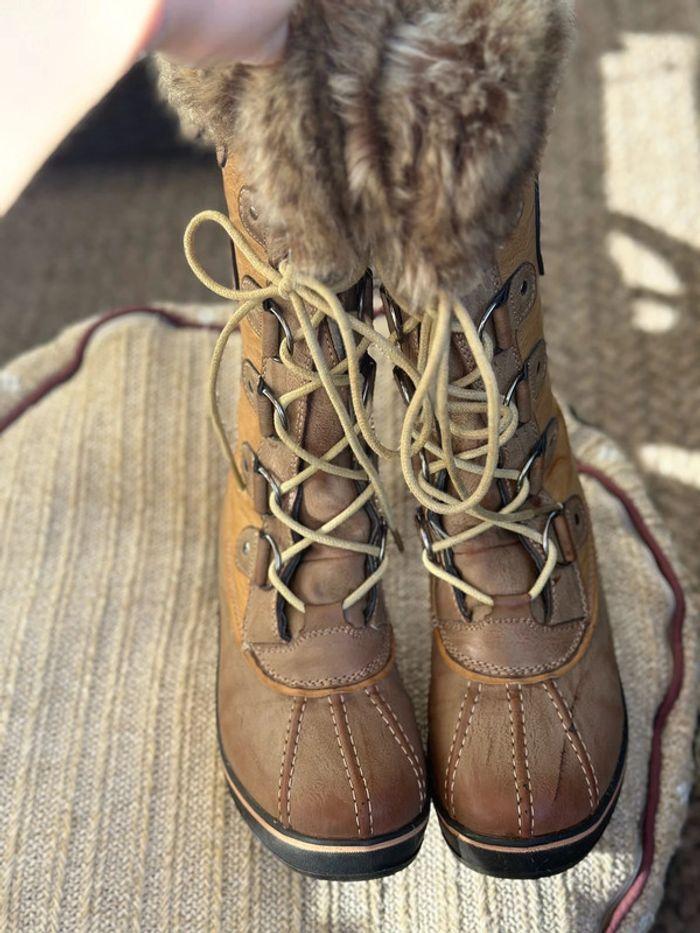 Kimberfeel Bottes de neige fourrées, camel, modèle Beverly, taille 36 - photo numéro 5