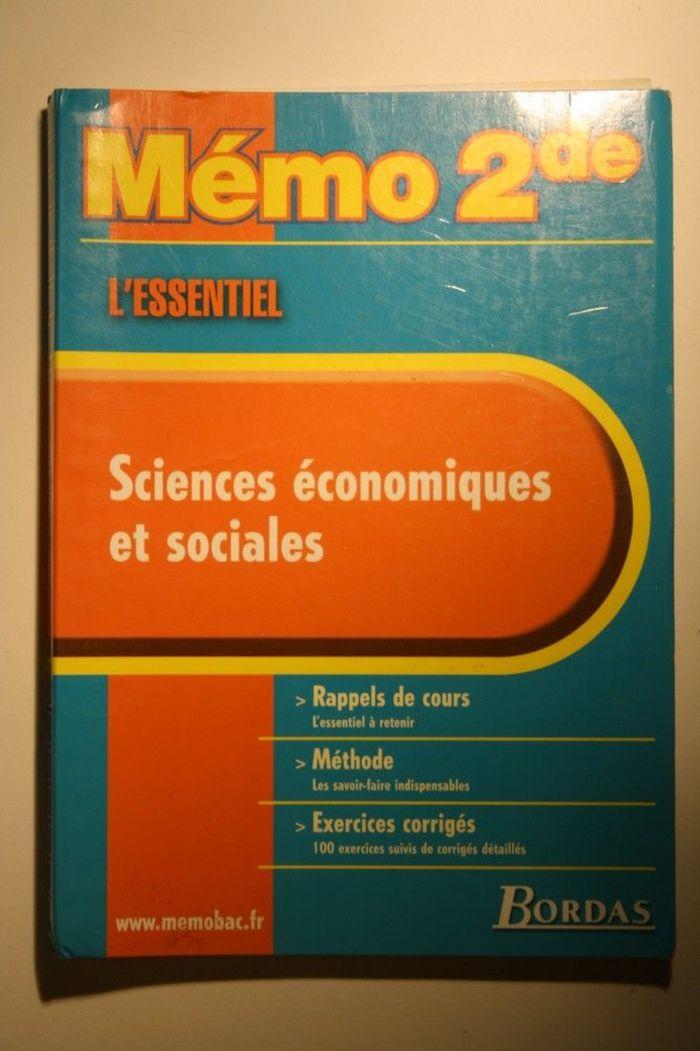 Livre « Mémo 2de SES »