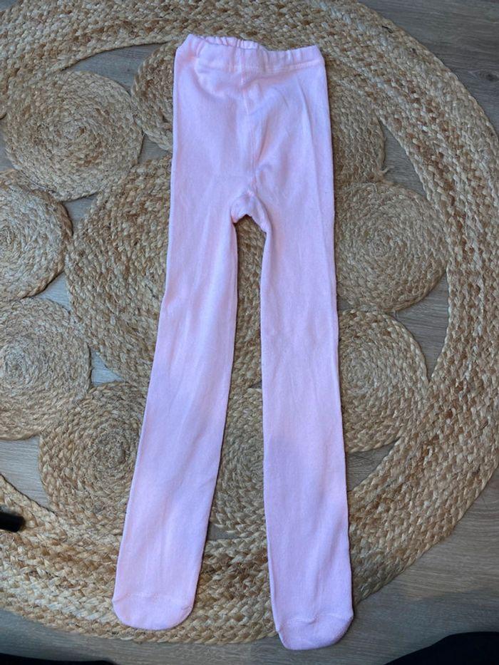 Collant rose clair taille 5-7 ans en coton - photo numéro 4