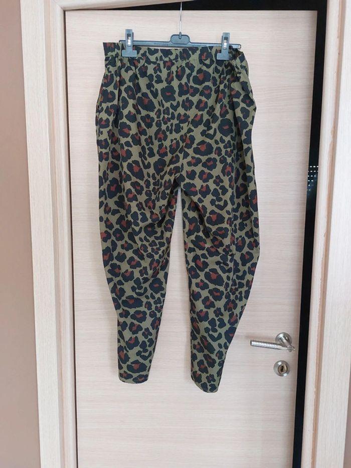 Pantalon fluide  leopard vert - photo numéro 2