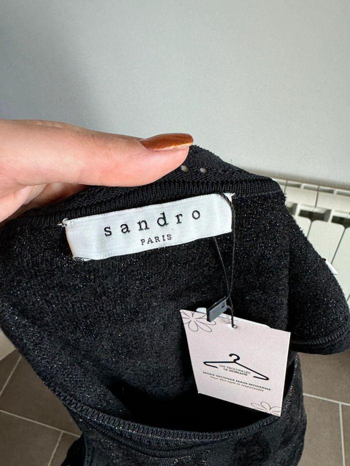 Robe Sandro noire et dorée Taille 2 - photo numéro 11