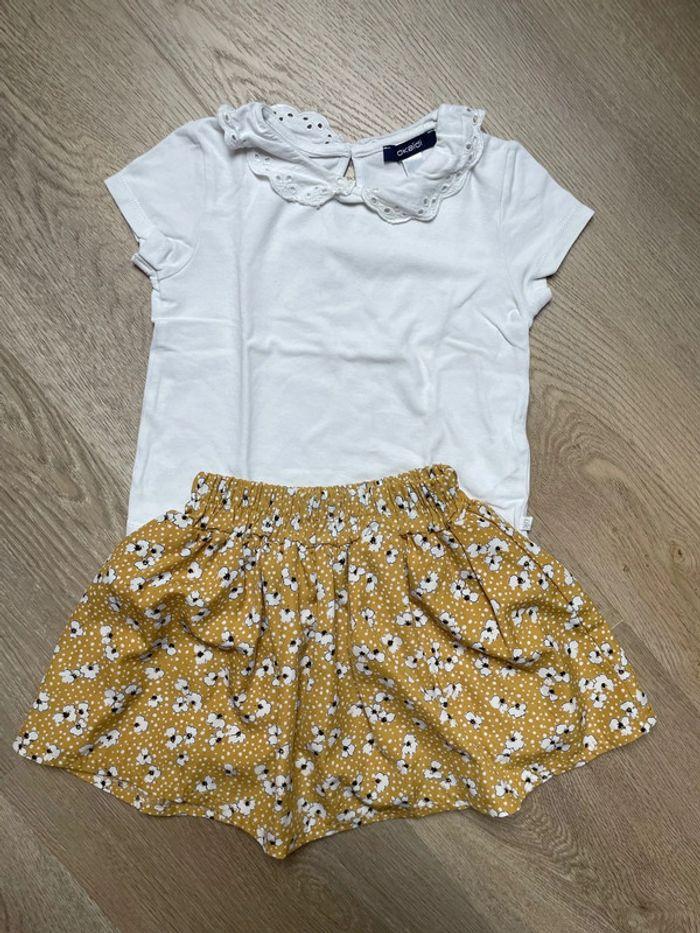 Ensemble jupe + t-shirt 3/4 ans - photo numéro 1