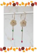 🌺 Boucles d'oreilles originale fleur blanche 🌺