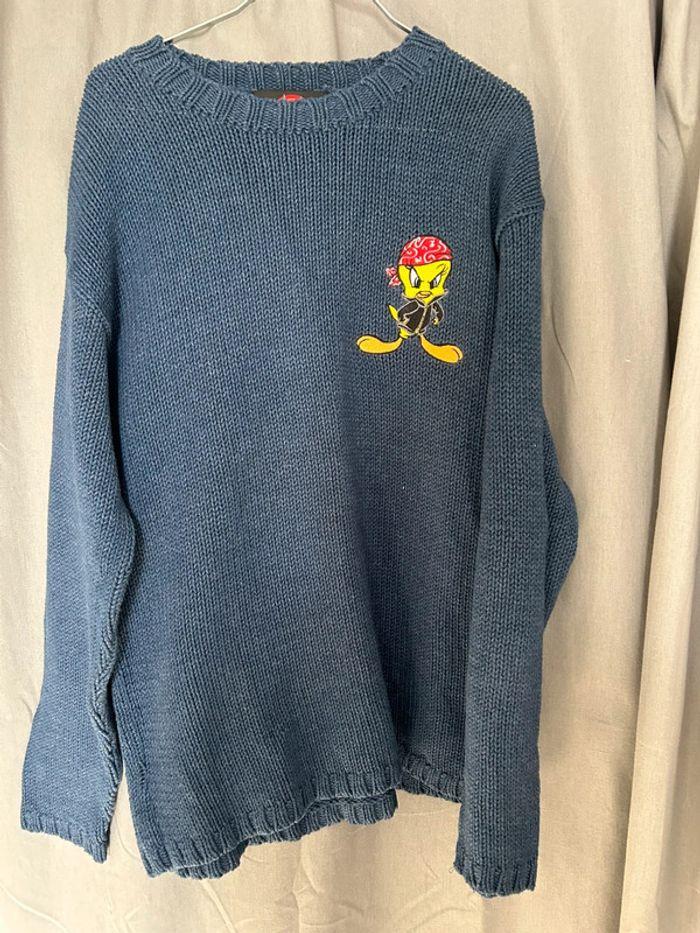 Pull en laine vintage Looney Tunes - photo numéro 1