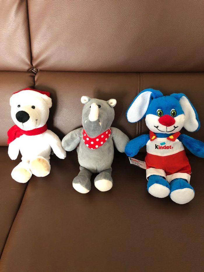 Lot de 3 peluches Kinder neuf - photo numéro 1