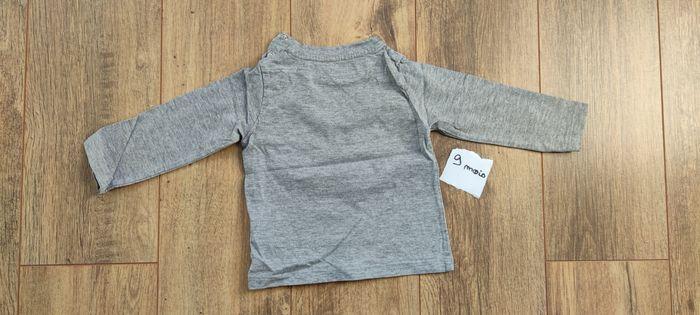 T-shirt manches longues bébé garçon gris 9 mois - photo numéro 2