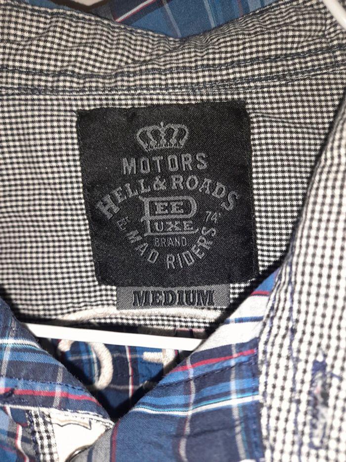 Chemise à pression à carreaux homme - photo numéro 2