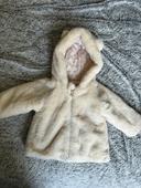 Manteau polaire bébé fille avec oreilles