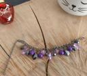 Bracelet breloques perles violettes et anthracites Camaieu