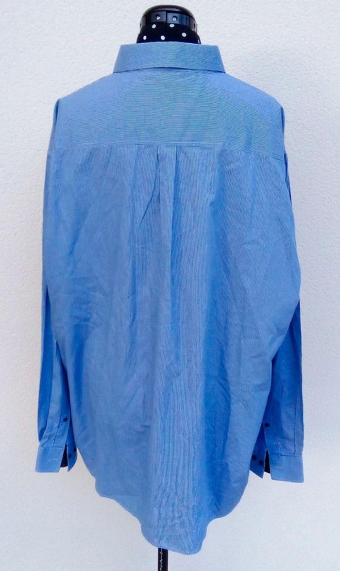 Chemise manches longues bleue à fines rayures Lee Cooper taille XXL - photo numéro 5