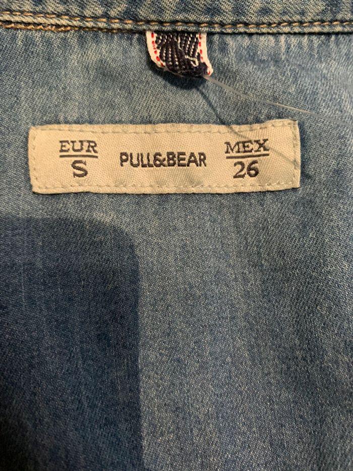 Chemise en jeans fluide pull and bear - photo numéro 9