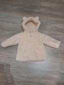 Manteau chaud beige en poils doux