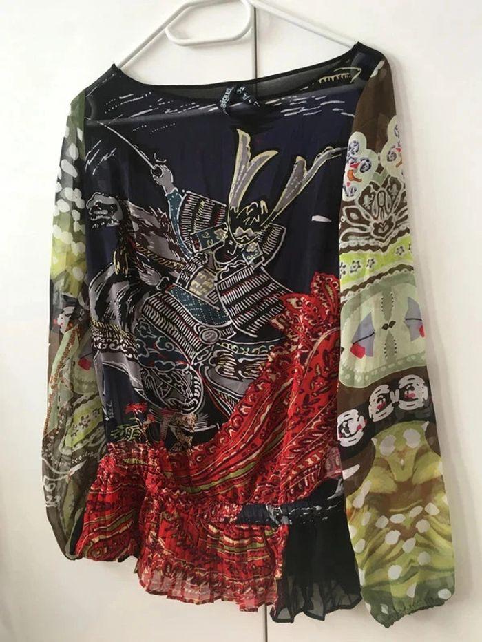 Tunique Blouse Desigual en voile neuve taille 38. - photo numéro 1