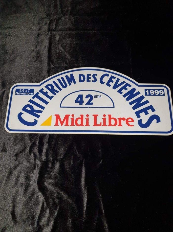 Plaque de rallye "Criterium des Cévennes"