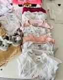 Lot de 10 bodys manches longues bébé fille 1 mois