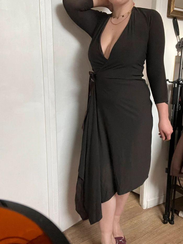 Magnifique robe de luxe portefeuille Max Mara taille 40 en soie et viscose - photo numéro 12