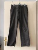 Pantalon noir en toile homme