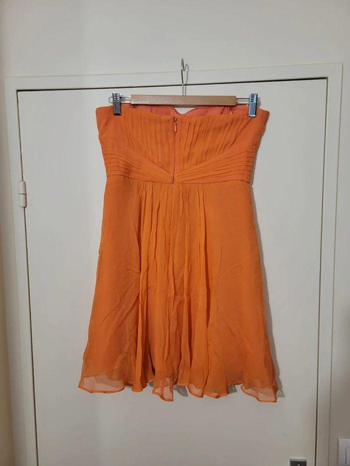 robe de soiree en soie BCBGMaxazria orange taille M - photo numéro 2