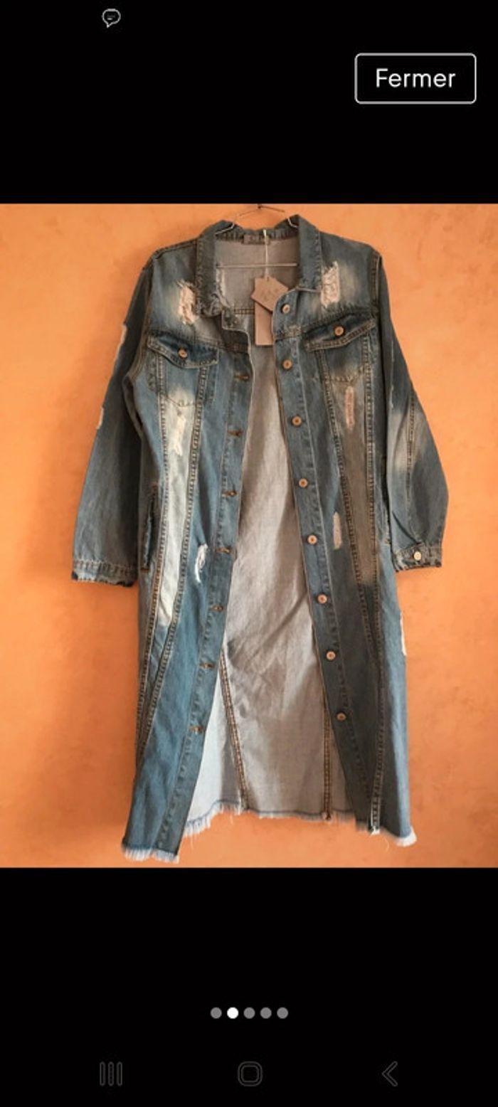 Veste en jean ou robe t 38 - photo numéro 2