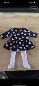 Ensemble bébé fille robe collant PETIT BATEAU