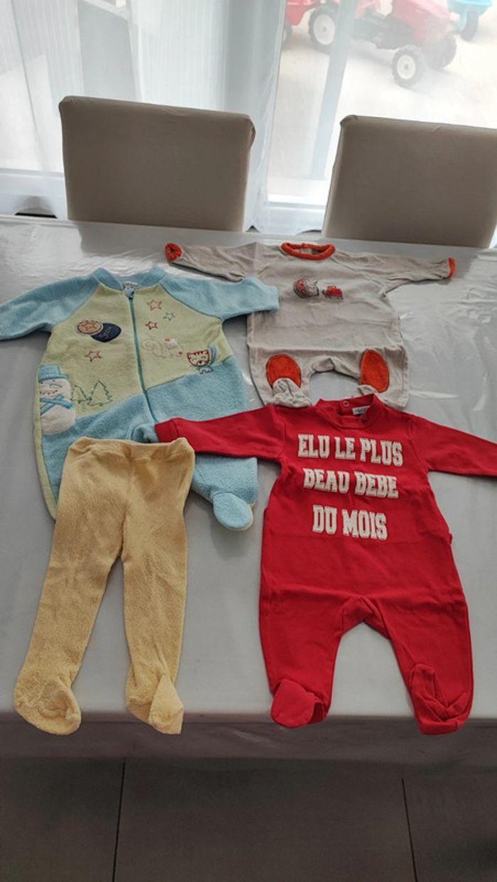 Lot de 3 pyjamas et un bas pyjama 3 mois - photo numéro 1