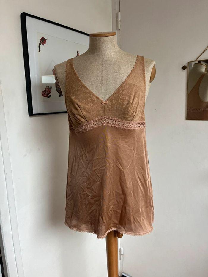 Haut nuisette Christian Dior vintage taille L couleur beige nude - photo numéro 5