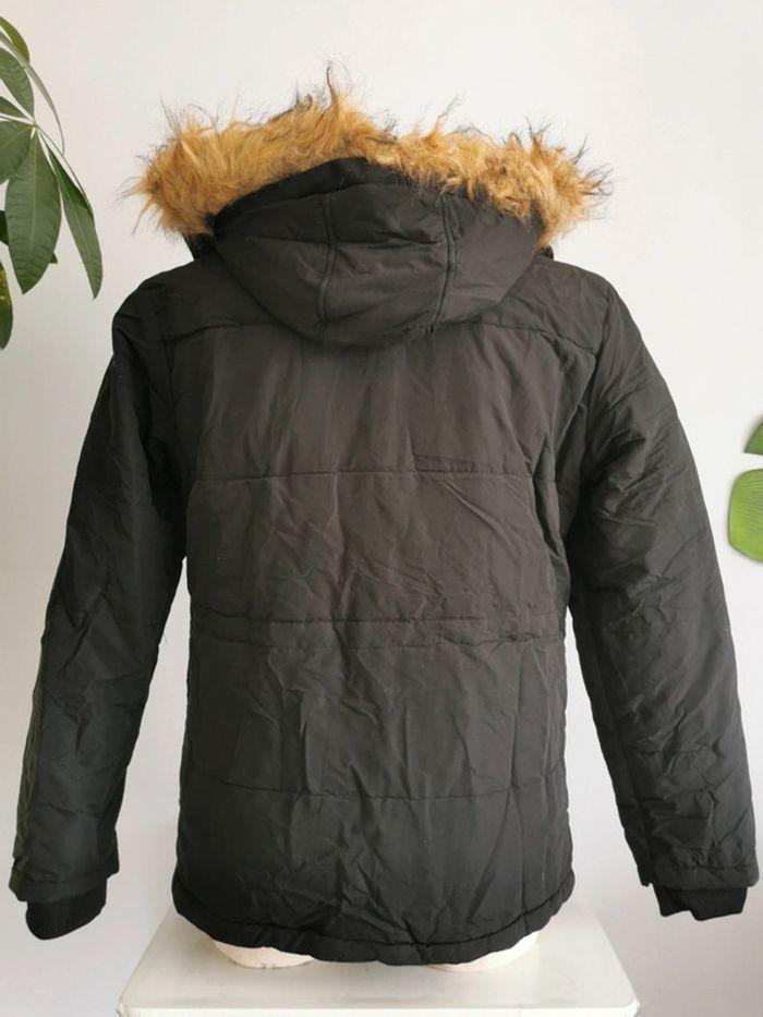 Manteau d'hiver à capuche, parka coupe-vent noire Wenven Taille M - photo numéro 7